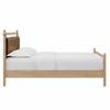 Leni King Size Vegan Leather and Wood Platform Bed Frame