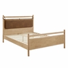 Leni Queen Size Vegan Leather and Wood Platform Bed Frame