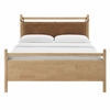 Leni Queen Size Vegan Leather and Wood Platform Bed Frame