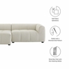 Liana Left-Facing Upholstered Fabric Modular Sofa with Chaise