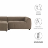 Liana Left-Facing Upholstered Fabric Modular Sofa with Chaise