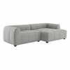 Liana Right-Facing Upholstered Fabric Modular Sofa with Chaise