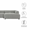 Liana Right-Facing Upholstered Fabric Modular Sofa with Chaise