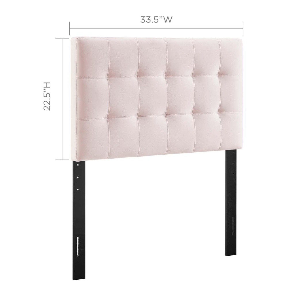 Lily Biscuit Tufted Twin Performance Velvet Headboard - Modern In Designs