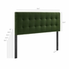 Lily Stain-Resistant Performance Velvet King Size Headboard