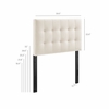 Lily Stain-Resistant Performance Velvet Twin Size Headboard