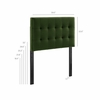 Lily Stain-Resistant Performance Velvet Twin Size Headboard