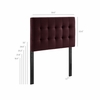 Lily Stain-Resistant Performance Velvet Twin Size Headboard