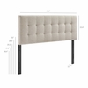 Lily Upholstered Queen Size Headboard