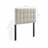 Lily Upholstered Twin Size Headboard