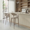 Limay Barstool in Beige & Walnut