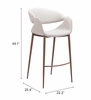 Limay Barstool in Beige & Walnut