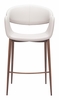 Limay Counter Stool in Beige & Walnut