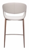Limay Counter Stool in Beige & Walnut
