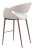 Limay Counter Stool in Beige & Walnut