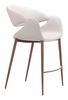 Limay Counter Stool in Beige & Walnut