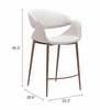 Limay Counter Stool in Beige & Walnut