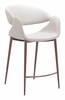 Limay Counter Stool in Beige & Walnut