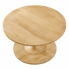 Lina Round Wood Coffee Table in Oak