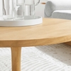 Lina Round Wood Coffee Table in Oak