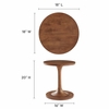 Lina Round Wood Side Table in Walnut