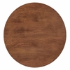 Lina Round Wood Side Table in Walnut
