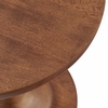 Lina Round Wood Side Table in Walnut