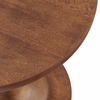 Lina Round Wood Side Table in Walnut