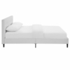 Linnea Queen Vinyl Bed in White