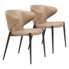 Lino Dining Chair - Set of 2 in Taupe