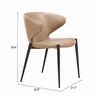 Lino Dining Chair - Set of 2 in Taupe