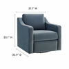 Liora Performance Velvet Armchair