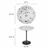 Lippa 20" Round Terrazzo Side Table in Black Terrazzo