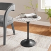 Lippa 20" Round Terrazzo Side Table in Black Terrazzo