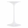 Lippa 20" Round Wood Grain Side Table in White Walnut