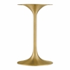 Lippa 20" Round Wood Grain Side Table-MID-5684 in Gold Walnut