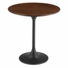 Lippa 20" Round Wood Grain Side Table-MID-5689 in Black Walnut