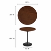 Lippa 20" Round Wood Grain Side Table-MID-5689 in Black Walnut