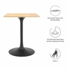 Lippa 24" Square Wood Dining Table in Black Natural
