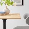Lippa 24" Square Wood Dining Table in Black Natural