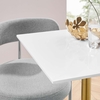 Lippa 24inch Square Dining Table in Gold White