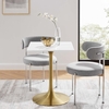 Lippa 24inch Square Dining Table in Gold White