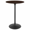 Lippa 28 Inch Wood Bar Table in Black Cherry Walnut