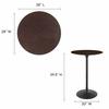 Lippa 28 Inch Wood Bar Table in Black Cherry Walnut