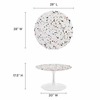 Lippa 28" Round Terrazzo Coffee Table in White White