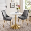 Lippa 28inch Round Dining Table in Gold White MID-3208