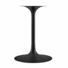 Lippa 36" Round Faux Travertine Dining Table in Black Travertine