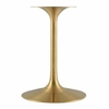 Lippa 36" Round Faux Travertine Dining Table in Gold Travertine