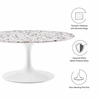 Lippa 36" Round Terrazzo Coffee Table in White White