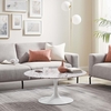 Lippa 36" Round Terrazzo Coffee Table in White White
